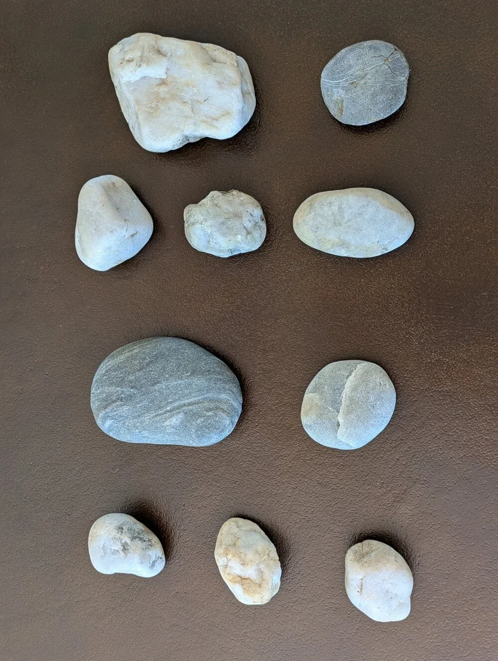 Lot #2 of Large Smooth Neutral Beach Rocks Home Decor